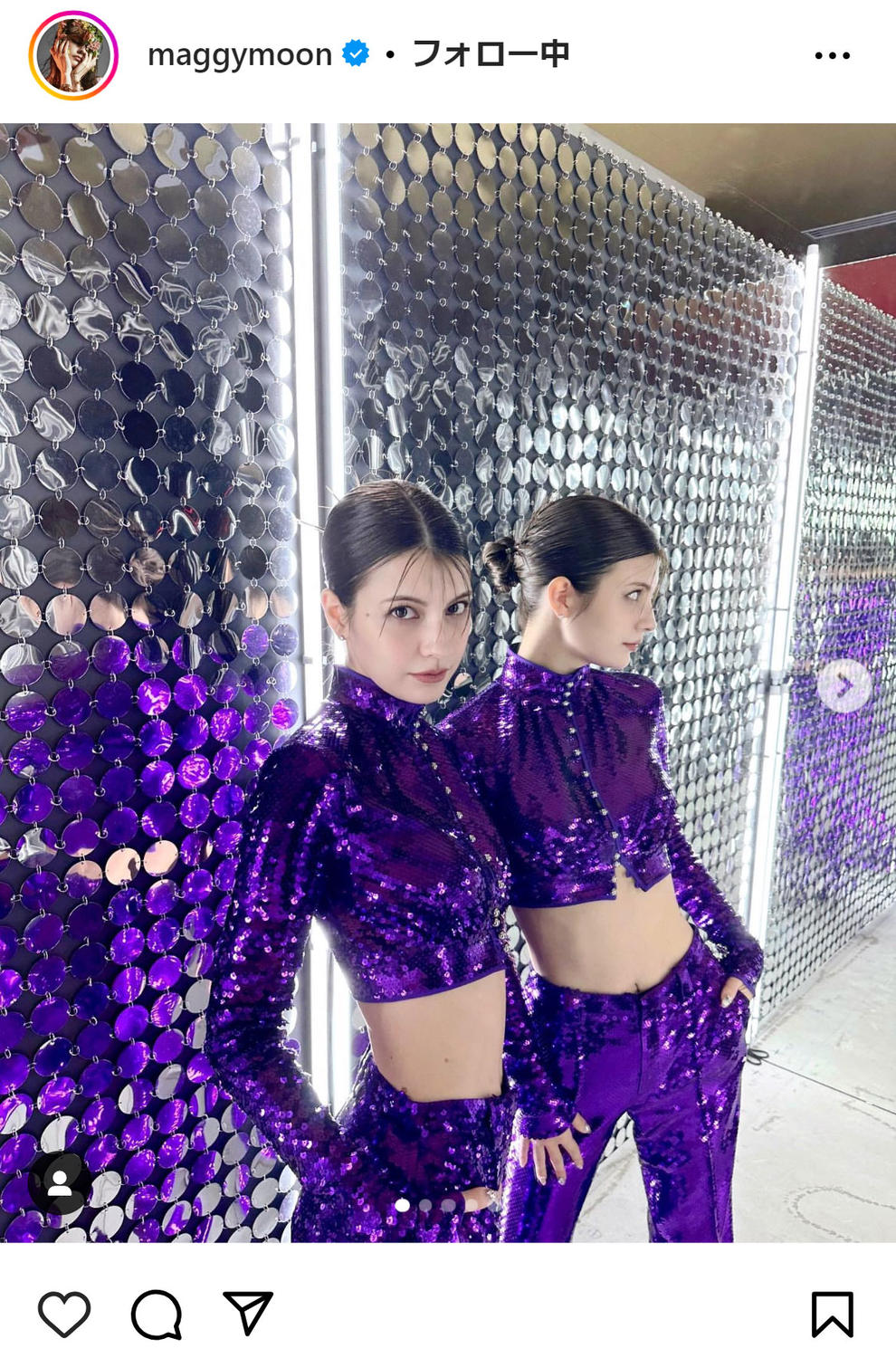 マギーがキュートなスパンコール姿を披露　「めっちゃかわいいっ」(日刊スポーツ)